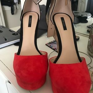 Red & Black Stylish Wedge Worn Once!
